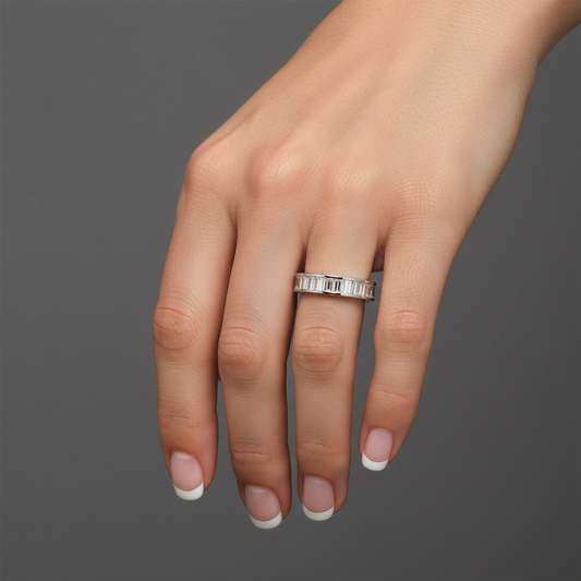 Heirloom Diamond Eternity Ring in 18K White Gold