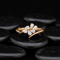 Diamond Wraparound Open Ring in 14K Yellow Gold