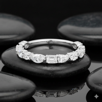 Diamond Band Marquise Eternity Ring in 18K Yellow Gold