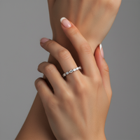 Diamond Band Marquise Eternity Ring in 18K Yellow Gold