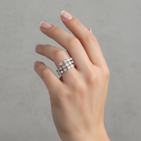 Sleek Diamond Open Wrap Ring in 18K White Gold
