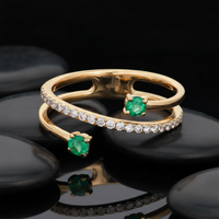 Diamond Thin Stackable Eternity Ring in 14K Yellow Gold