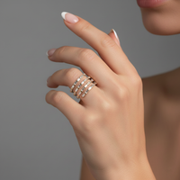 Wrap Around Baguette Diamond Ring in 14K Yellow Gold