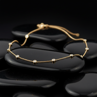 Blue Sapphire Eternal Emerald Diamond Necklace in 14K Yellow Gold