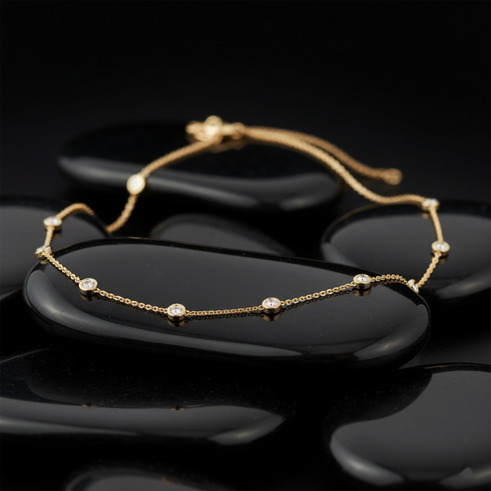 Blue Sapphire Eternal Emerald Diamond Necklace in 14K Yellow Gold