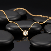 Diamond Taurus Zodiac Necklace in 14K Yellow Gold