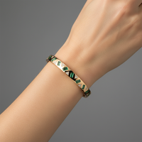 Echo Diamond Bangle Bracelet in 14K Yellow Gold