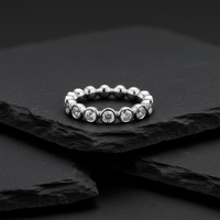 Diamond Bubble Eternity Ring in 18K White Gold
