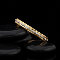 Twisted Rope Bangle Bracelet in 14K Yellow Gold