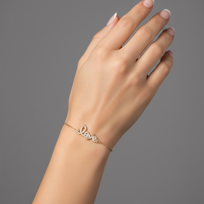 Serenade Diamond Bangle Bracelet in 14K Yellow Gold