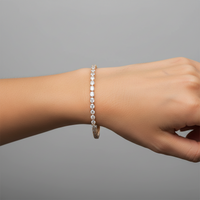 Horizon Diamond Bangle in 14K Gold