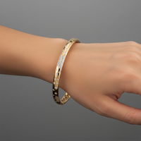 Diamond Bangle in 14K Yellow Gold