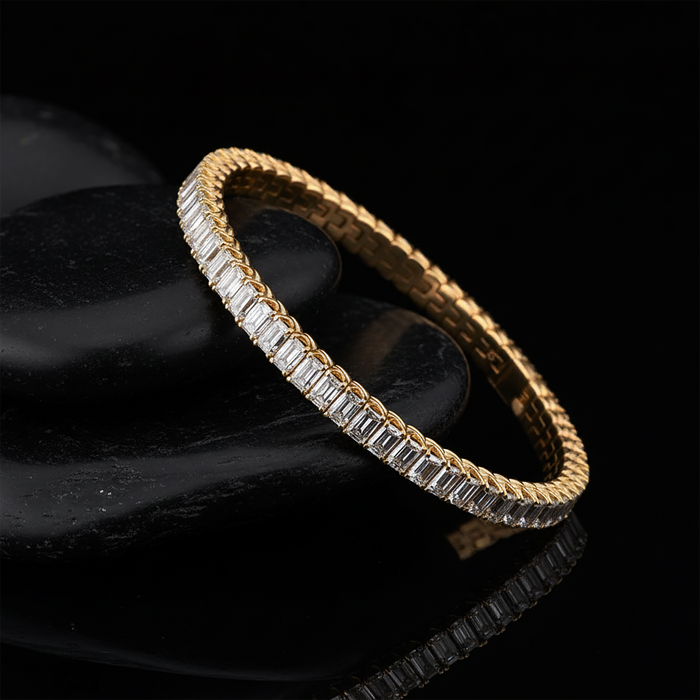 Refined Brilliance Diamond Tennis Bracelet in 14K Yellow Gold