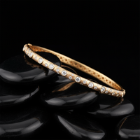 Quiet Lustre Diamond Bangle in 14K Yellow Gold
