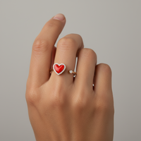 Diamond Starlight Heart Open Wrap Ring in 14K Yellow Gold