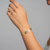 Majestic Diamond Vintage Charm Bracelet in 14K Yellow Gold