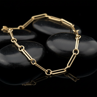 Modern Paperclip Chain Necklace in 14K Yellow Gold