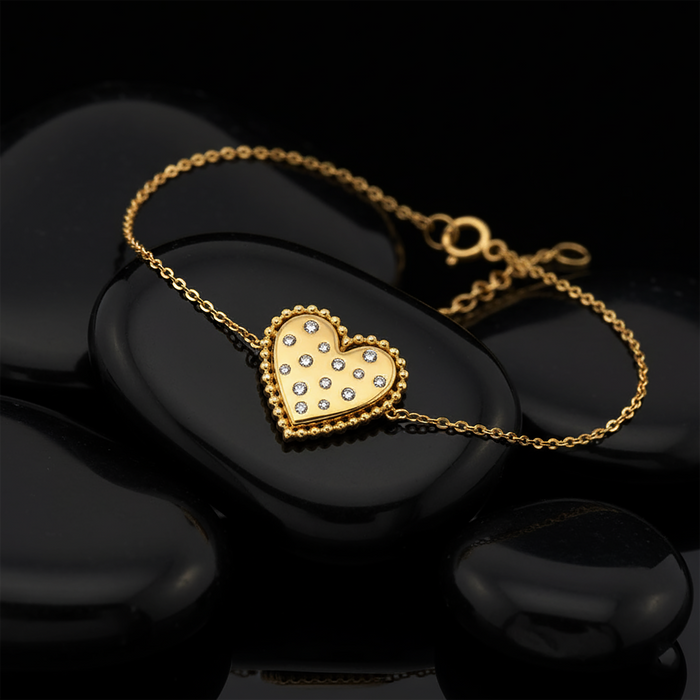 Infinite Dawn Bangle Charm Bracelet in 14K Yellow Gold