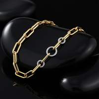 Infinite Diamond Link Bracelet in 14K Yellow Gold
