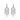 Cascade 18K White Gold Multi Cut Diamond Drop Earrings