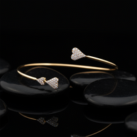 Nova Whisper Cuff Bangle Bracelet in 14K Yellow Gold