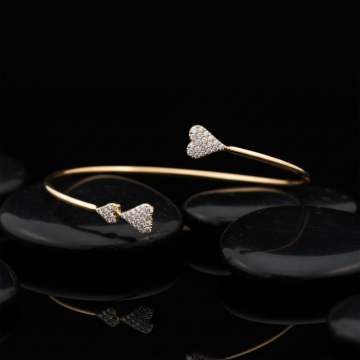 Nova Whisper Cuff Bangle Bracelet in 14K Yellow Gold