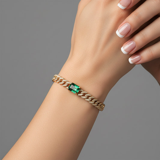 Aura Charm Mystic Bangle Bracelet in 14K Yellow Gold