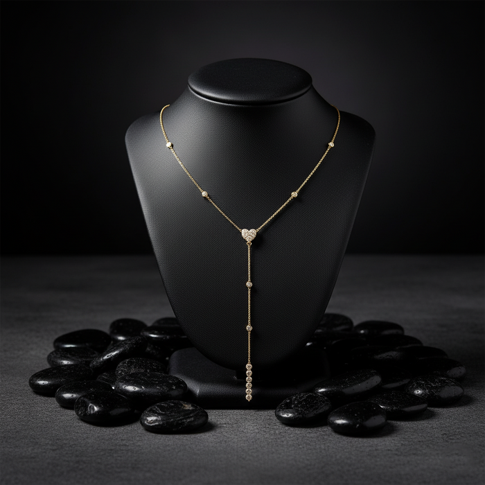 Diamond Serenity Lariat Necklace in 14K Yellow Gold