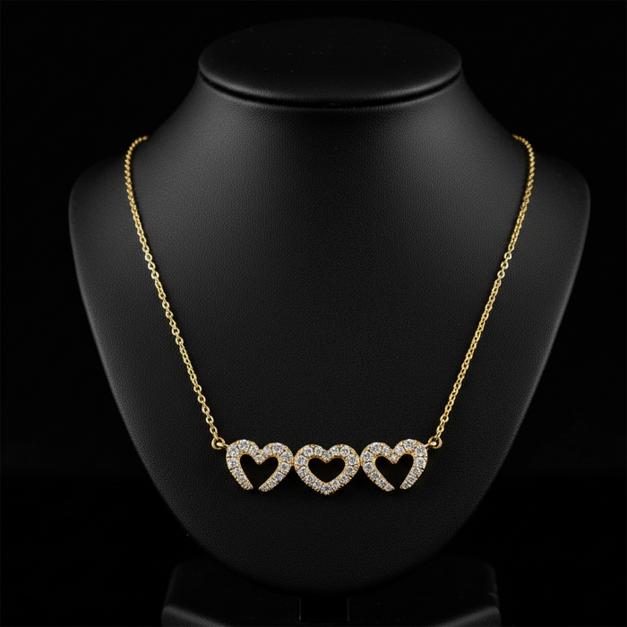 Majesty Heart Shape 14K Diamond Necklace