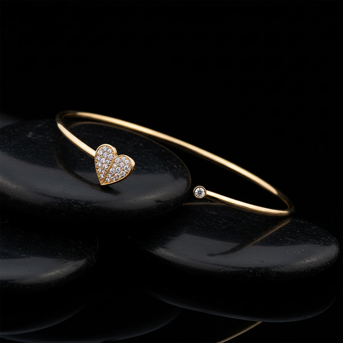 Golden Ember Bangle Bracelet in 14K Yellow Gold