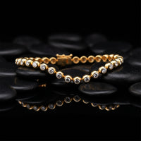 Starlight Diamond Bangle Bracelet in 14K Yellow Gold