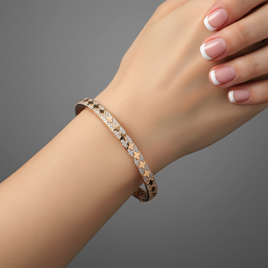 Evermore Diamond Bangle Bracelet in 14K Yellow Gold