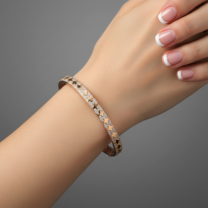 Evermore Diamond Bangle Bracelet in 14K Yellow Gold