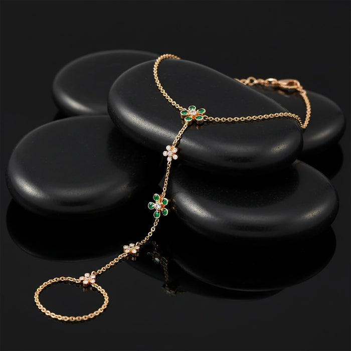 Evening Shine Link Diamond Bracelet in 14K Yellow Gold