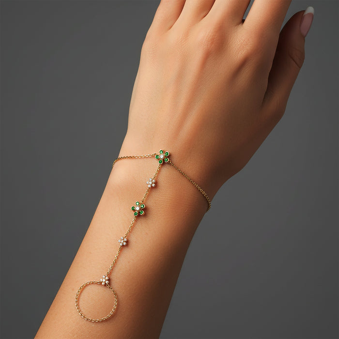 Evening Shine Link Diamond Bracelet in 14K Yellow Gold
