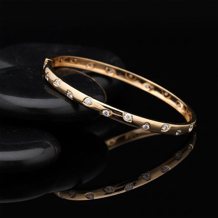 Starlit Whisper Diamond Bracelet in 14K Yellow Gold