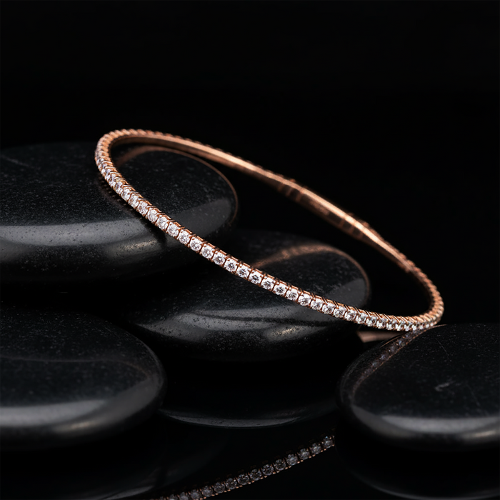 Luna Grace Diamond Tennis Bracelet in 14K White Gold