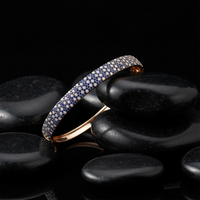 Ocean Glint Multi Row Sapphire Bracelet in 14K Yellow Gold