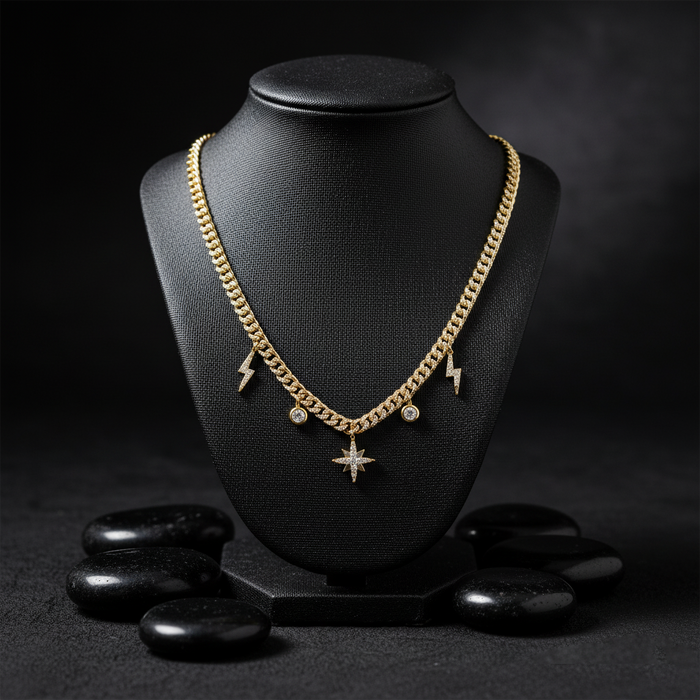 Vibe Station Diamond Necklace in 14K Yellow Gold