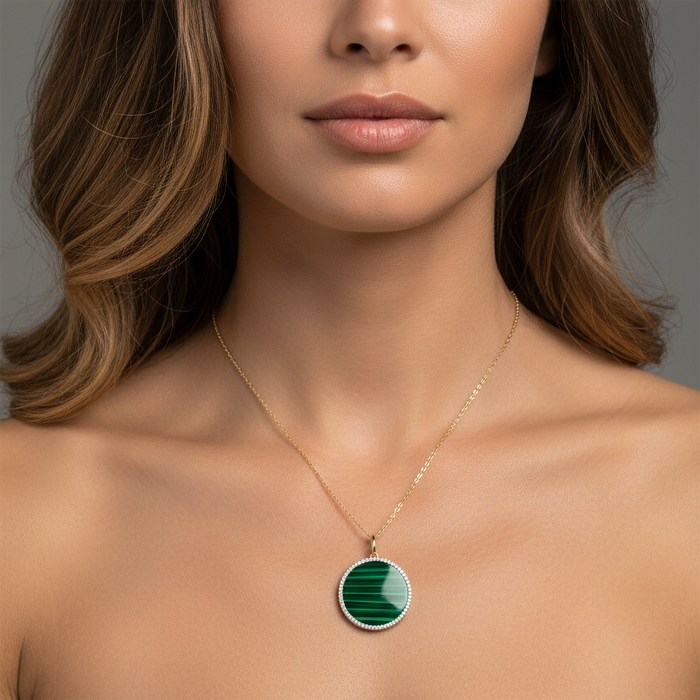 Eclipse Pearl Pendant Necklace in 14K Yellow Gold