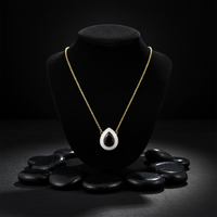 Smoky Topaz Diamond Pendant Necklace in 14K Yellow Gold