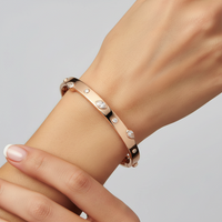 Eclipse Diamond Bangle Bracelet in 14K Yellow Gold
