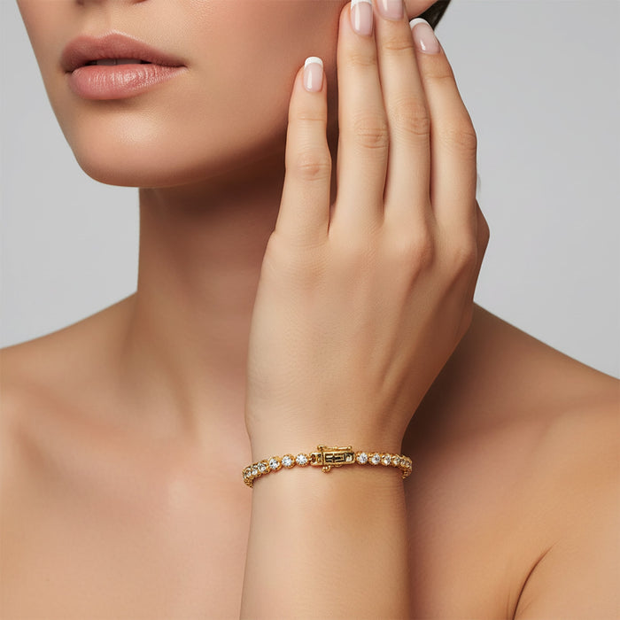 Elite Essence Diamond Tennis Bracelet in 14K Yellow Gold