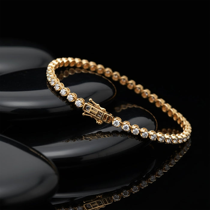 Elite Essence Diamond Tennis Bracelet in 14K Yellow Gold