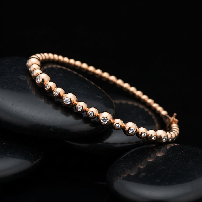 Celestial Beads Diamond Dot Bracelet in 14K Yellow Gold