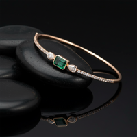 Diamond Zenith Bangle Bracelet in 14K Yellow Gold