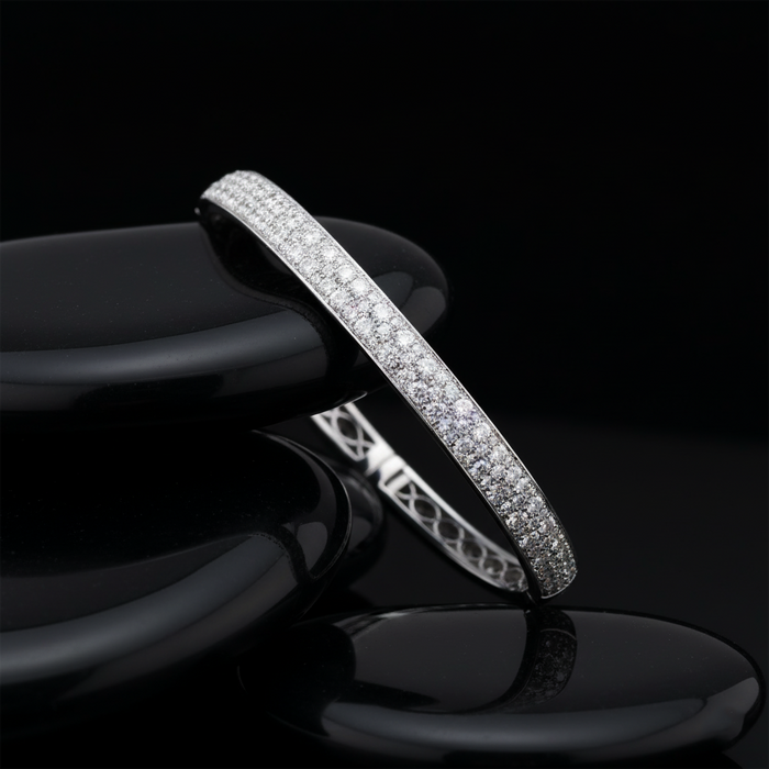 Symphony Diamond Bangle Bracelet in 14K Yellow Gold