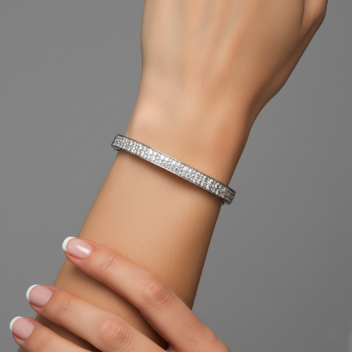 Symphony Diamond Bangle Bracelet in 14K Yellow Gold