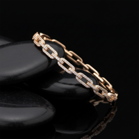 Diamond Pulse Bangle Bracelet in 14K Yellow Gold
