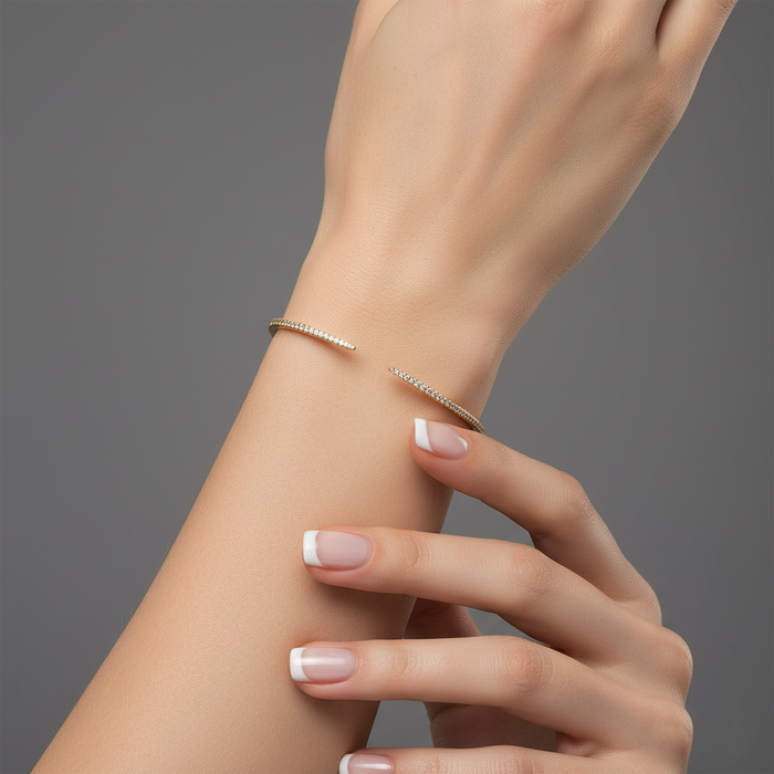 Whisper Bangle 14K (or 18k upon request) Yellow Gold Diamond Bracelet